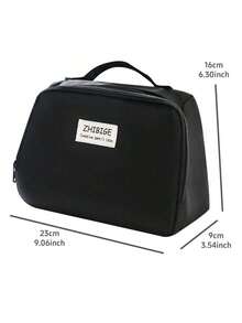 1pc Large Capacity Pencil Case Simple Japanese Style Pencil Case Multifunctional Storage Bag Women's Cosmetic Bag Washing Bag Student Stationery Bag,Pencil Pouch,School Bag - 彩色 - 查看 2