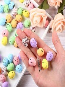 50/100 PCS Easter Eggs Decorative Foam Easter Eggs Ornaments For Crafts DIY Home Garden Decor, 0.6 X 0.7 Inch (Speckled Style) - Multicolor - View 5