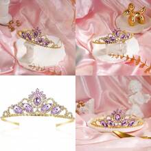 PZW-Diadema con corona de princesa para cumpleaños boda corona dorada accesorios para el cabello para ella3928 - Sofá - Ver 1