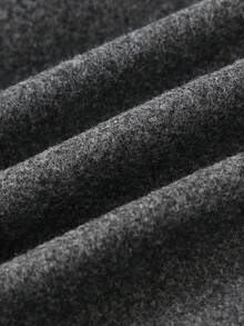 Girls' Elegant Gray Wool Blend Coat With Belt, Suitable For Gatherings And Outings, Autumn/Winter - Grey - View 10