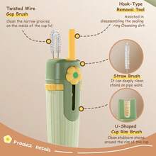 New 5-In-1 Cup Washing Household Multi-Function Cup Brush Water Cup Insulation Cup Brush Bottle Cleaning Sponge Brush - 李格林 - 查看 4