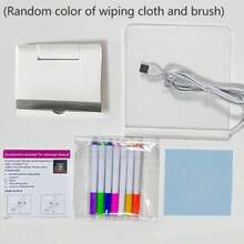 Acrylic LED Illuminated Whiteboard With Stand, Can Be Used As Luminous Memo, LED Message Board, Whiteboard, Comes With 7 Color Markers, Suitable For Office, School And Home - Multicolor - View 9