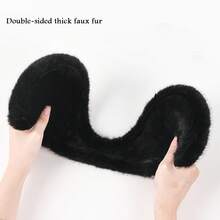 Extra Large Faux Fur Earmuffs, Soft Wool Warm Earmuffs Suitable For Running And Skiing, Winter - Multicolor - View 9