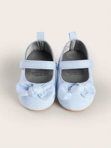 Infant Toddler Shoes, 0-1 Years Old, 3-6-9 Months, 100 Days To 1 Year Old, Infant Denim Princess Soft Bottom Toddler Shoes, Spring/Autumn - Baby Blue - View 4