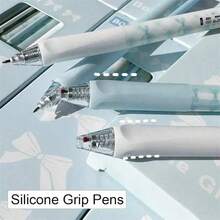 1/4/8pcs Cute Retractable Bowknot Ballpoint Pens, 0.5mm Fine Tip Black Ink, Smooth Writing, Office & School Supplies, Fun Work Pens, Fashionable Design, Bulk Purchase, Essential For Work, Student Stationery, Adorable Design, Stylish Writing, Fine Tip, Retractable Mechanism, Ladies Stationery, Student Supplies, Bowknot Design, Plastic Pen, Fine Tip, Retractable Pen, Students, Office Workers (Assorted Styles) - Multicolor - View 4