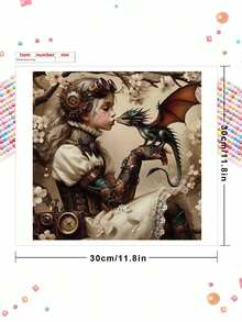 Steampunk Fantasy 5D Diamond Painting Kit With Round Diamonds, Acrylic DIY Embroidery Cross Stitch Arts Craft For Wall Decor, 30x30cm (11.8x11.8 Inch) Diamond Art Set - Home Decor Gift Without Frame