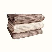3pcs Waffle Patterned Kitchen Dish Cloths, Thick Absorbent, Lightweight Polyester Towels With Textured Grip, Suitable For Drying Dishes And Hands, Kitchen Towels - Multicolor - View 16