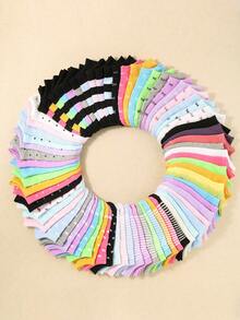 10/20/30双装随机高弹力女士船袜，适合日常穿着，四季皆宜 - 彩色 - 查看 3