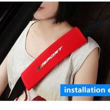 chaohongjia 2 Stück weiche und bequeme Auto Sicherheitsgurt Kissen, personalisierte und modische Sicherheitsgurt Kissen, vier Farben zur Auswahl, geeignet für den Autoeinsatz, frei kombinierbar