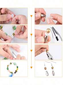 Bộ dụng cụ tự làm vòng tay đính hạt chữ cái, thích hợp để làm vòng tay, vòng cổ, trang sức, quà tặng thủ công cho gia đình, trẻ em, bạn bè, học sinh. - Nhiều màu - Xem 3