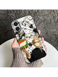 Étui de téléphone Tsukishima Kei Haikyu Anime compatible avec Coque 17 Pro, Coque 17 Pro Max, Coque 17, Coque 16 Pro - Noir 2 - Voir 12