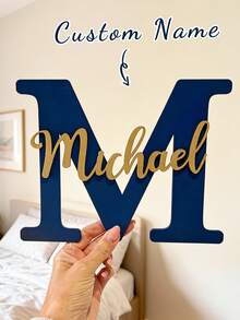 Customized Name Plate - Personalized Room Sign With Name And Initial - 20cm - Multicolor - View 5