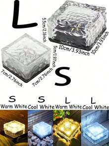 1/2/4个装户外太阳能圣诞灯,暖光花园地灯,户外花园装饰照明,嵌入式地灯路径灯,白/暖光庭院房屋楼梯灯,LED夜灯,多功能户外柱灯,适用于圣诞节、万圣节、开斋节、情人节 - 白色 - 查看 7