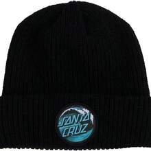 SANTA CRUZ Wave Dot Beanie Long Shoreman Hat Black OS Unisex - A - 查看 1