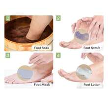 Set de baño de pies de 4 pasos con exfoliante para el cuidado de los pies - PEPINO - Ver 3