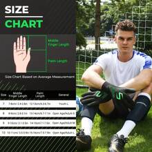 Youth & Adult Goalkeeper Gloves, High-Performance Goalkeeper Gloves With Removable Fingers, 4+3mm Latex Palm Breathable Soccer Goalkeeper Gloves - Black - View 2
