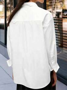 女士纽扣衬衫 经典版型正装衬衫 工作商务休闲长袖衬衫上衣