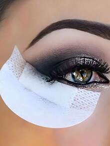 50pcs White Small Eyeshadow Stickers, Makeup Isolation Stickers, Disposable Lint-Free Makeup Pads, Cosmetic Tools - White - View 3