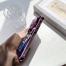 Funda de teléfono K-KATSEYE para música caliente compatible con for  17, 16E, 16, 15, 14, 13, 12, 11 Mini Pro Max Air X XR XSMAX 8 7 Plus, cubierta trasera suave transparente y resistente a los golpes. - Morado - Ver 5