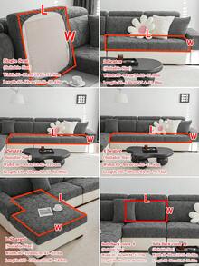 1 Vỏ bọc đệm ghế sofa chống trượt bằng vải Jacquard sang trọng, mềm mại và thân thiện với da, thân thiện với thú cưng, chống bụi bẩn, vỏ bọc ghế sofa đàn hồi, phù hợp với ghế sofa kết hợp hình chữ L và ghế sofa 1/2/3/4 chỗ ngồi (bán riêng lẻ), phù hợp cho mọi mùa - Màu xám đen - Xem 5