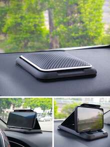 Soporte universal para teléfono móvil de coche para salpicadero, antideslizante y ajustable - Negro - Ver 11