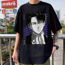 Eren Yeager Anime  T Shirt Summer Cotton Men's Women Tee Streetwear Casual  Short Sleeve Couple Hip Hop Top - 7 - View 14