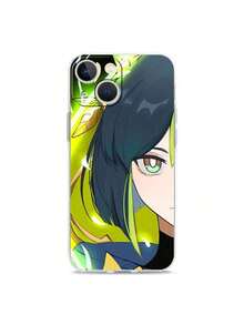 Custodia di lusso compatibile con 15 14 13 12 11 Pro Max X Xs XR 7 8 Plus, custodia per telefono cellulare con paraurti, custodia in TPU trasparente, custodia compatibile con Tighnari - a1 - Visualizzare 2