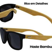 SQUARE SUNGLASSES FOR MEN AND WOMEN, SPRING-LOADED BAMBOO IMITATION, UV400 LENS - ỐNG KÍNH PHÂN CỰC MADELA ROD - Xem 7