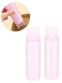 2/3pcs Spray Bottles, Shampoo Liquid Bottles, Hair Dye Bottles, Hair Salon Styling Kit, Shampoo Bottles, Deep Cleansing Hair Roots, Hair Dye Tools, Salon Tools, Root Comb, Applicator Bottle With Measurement Scale - Multicolor - View 2