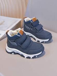 New Kids Outdoor Sports Shoes Running Shoes Hiking Shoes Suitable For Boys And Girls, Soft Sole With Hook And Loop - Blue - View 10