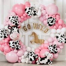 Kit de arco de globos de vaca de 107 piezas con globos de vaca de BONO para decoraciones de fiesta de vaca - Kit de arco de globos de vaquera para decoraciones de baby shower de vaquera & decoración de fiesta de cumpleaños de vaca - Multicolor - Ver 5