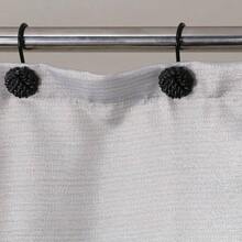 - Anillos de Cortina de Ducha Decorativos de Metal a Prueba dex ido, diseo nutico Moderno, Juego de 12 - compañero negro - Ver 7