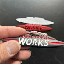 Pegatina de logotipo de coche de metal 3D JOHN WORKS COOPER, aplicable para coche, camión, motocicleta, SUV, capó, maletero, puerta lateral, decoración de carrocería y accesorios