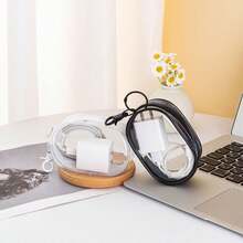 1pc Mini Data Cable Organizer, Earphone Holder, Phone Organizer, Earphone Case – A Multi-Functional Storage Device Suitable For Data Cables, Chargers, Earphones, Charger Case And Other Items – Perfect For Organizing And Carrying Essentials While Traveling - Multicolor - View 4