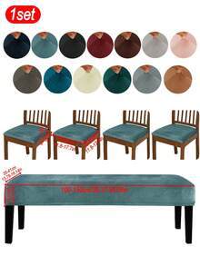 1 buah/4 buah/1 set Sarung Kursi, Desain Modern Gaya Minimalis Klasik, Tahan Noda, Tahan Debu, Tahan Goresan Kucing, Cocok Untuk Ruang Tamu, Kamar Tidur, Ruang Makan, Dekorasi Kursi Belajar, Dekorasi Ruangan - MultiWarna - View 18