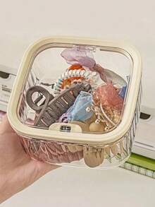 1pc Large Capacity Laundry Detergent Storage Container, Plastic Storage Box For Storing Laundry Pods And Liquid, With Press-Down Lid, Household Storage Bin