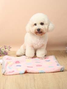 This Lightweight, Breathable, Washable And Cozy Pet Blanket Is Made Of Polyester Fiber, Suitable For Small Cats And Dogs To Use In Autumn And Winter Seasons. - Pink - View 12