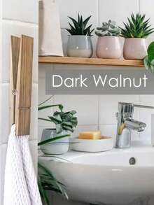 Giant Clothes Clip Bathroom Towel Rack, Extra Large Wooden Clip Towel Rack Set, Suitable For Bathroom, Farmhouse Style Wall-Mounted Towel Rack, Multi-Functional Home Laundry Decor, Towel Rack Or Hook, Bathroom Accessories Wall Decor - Multicolor - View 2