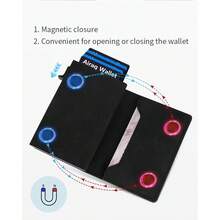 1 pieza Cartera de fibra de carbono con protección RFID para hombres, billetera minimalista de lujo ultra delgada, bolso de embrague de metal negro para negocios, regalo para novio, padre, esposo, regalo de viaje y negocios para hombres, casual de negocios, almacenamiento NASH - Multicolor - Ver 9