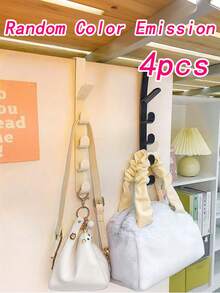 Easy Install Door Hanging Hook - Multi-Function Plastic Coat & Hat Rack - Space-Saving Bedroom & Home Organizer - Multicolor - View 11