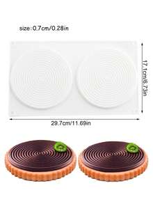 Khuôn nướng silicon xoắn ốc 3D 2 khoang/6 khoang, khuôn đa năng làm mousse, sô cô la, thạch và kẹo, lý tưởng cho việc trang trí bánh ngọt và fondant. Khuôn bánh bền và dẻo, phù hợp cho các dụng cụ và phụ kiện làm bánh DIY. - trắng - Xem 5