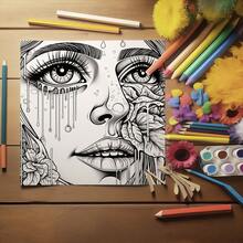 1 本设计精美的线条画练习册，非常适合练习绘画和提高控笔能力；也有助于成人缓解压力。