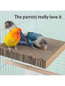 2pcs/Set Parrot Chewing Toys, Cage Accessories For Stress Relief, Pet Bird Shredding Paper Toys, Nibble Board, Suitable For Parrots & Lovebirds - Durable Paper Material, Random 2 Styles