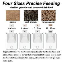 自动喂鱼器，智能定时喂鱼器，大容量水族箱自动喂鱼器，适用于龟类、水族箱，WiFi控制，智能小型鱼缸自动喂食器 - 白色 - 查看 4