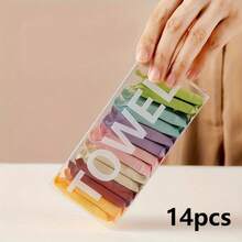 14-Pack Compressed Towels, Pure Cotton Non-Woven Travel Disposable Face Towels, Quick Drying Cleaning Wipes, Makeup Removal Towels, Portable - 14pcs - View 6