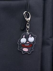 1pc Cute Cartoon Keychain, Creative Design Pendant, Student Backpack Gift, Cultural Creative Hanging Ornament, Lovely Gift, Keychain - Multicolor - View 8