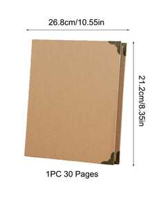 1本DIY自粘相册 – 空白封面手工相册，非常适合制作家庭纪念品、手工日记和礼品 - 彩色 - 查看 9