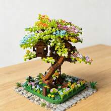 1000片高精度积木玩具系列，微型房屋建筑模型，可拼搭桌面摆件