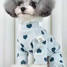 Ropa de otoño/invierno para mascotas perros, diseño de dibujos animados, adecuado para perros machos y hembras, cálido, de 4 patas, en color morado y azul, para perros pequeños como Teddy y Poodle - Multicolor - Ver 4