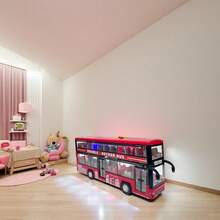 Toy, Toy Car, Bus Car, Toy Bus Car, Bus Car Model, Double-Decker Bus, Boys' Game, Children's Toy Car, Birthday Gift, With Lights And Music, Inertial Power Drive, Children's Toy Vehicle, Bus Vehicle, Christmas, Halloween, Holiday Gift, Boys' Gift - Multicolor - View 8